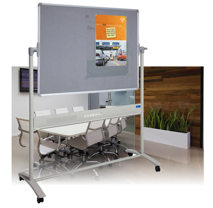 Mobile Whiteboard and Pinboard Combo